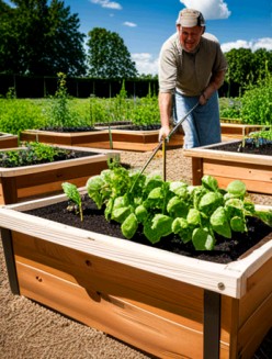 Hochbeet im Garten